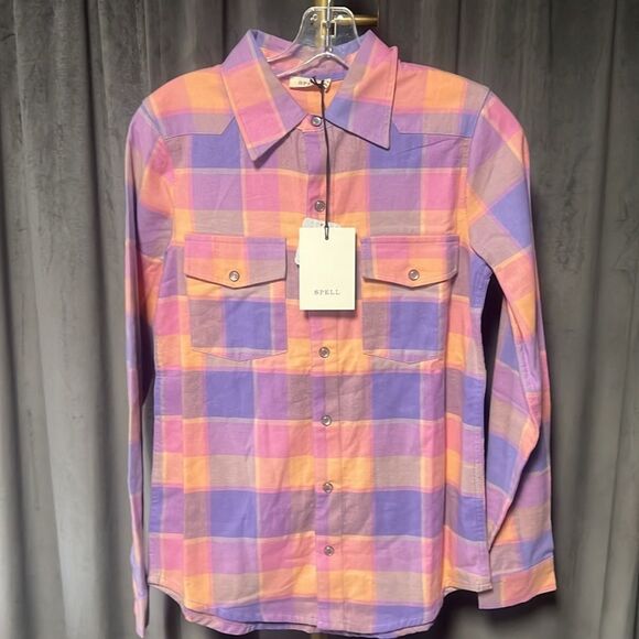 SPELL Wyatt Flannel Shirt in Pastel - Picture 9 of 14